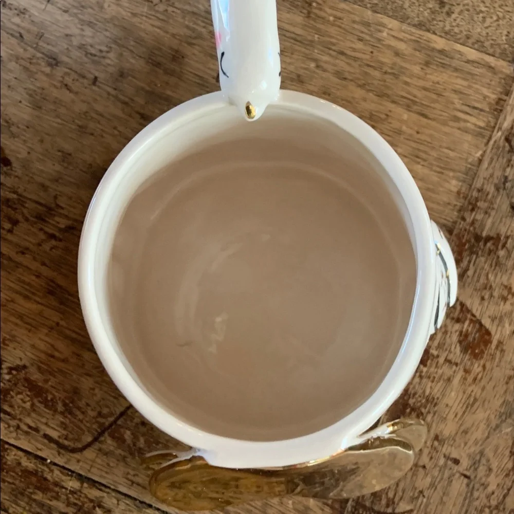 Anthropologie Rare Fauna Fete Swan Mug with Gold Details - Picture 5 of 10
